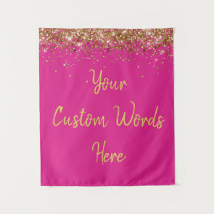 Custom Backdrop Birthday Party Photo Booth Pink Tapestry