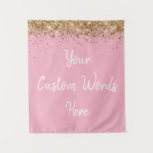 Custom Backdrop Birthday Party Photo Booth Pink Tapestry