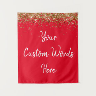 Custom Backdrop Birthday Party Photo Booth Red Tapestry
