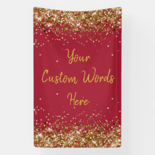 Custom Backdrop Birthday Party Photo Burgundy Gold Banner