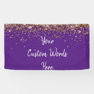 Custom Backdrop Birthday Party Photo Prop Purple Banner