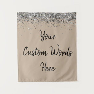 Custom Backdrop Birthday Party Photobooth Tan Sand Tapestry