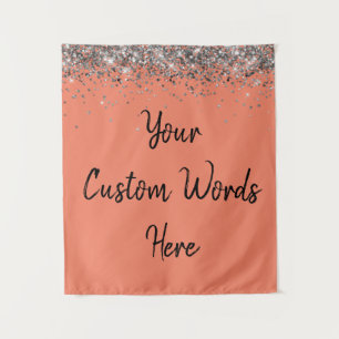 Custom Backdrop Birthday Photo Booth Decor Coral Tapestry