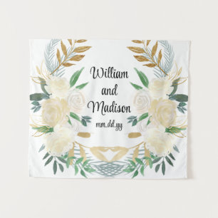 Custom Backdrop Wedding Reception Photo Booth Prop Tapestry