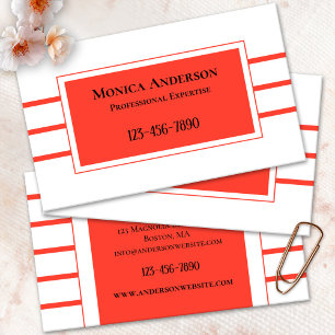 Custom Background Colour Simple Bold Business Card