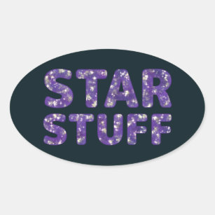 Custom background Star Stuff spacey Oval Sticker