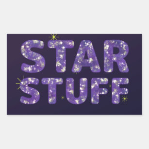 Custom background Star Stuff spacey Rectangular Sticker