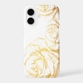 Custom Background Vintage Roses Floral Faux Gold