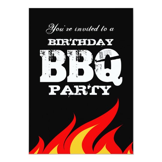 custom backyard bbq birthday party invitations zazzle co nz