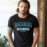 Custom Badass Dad Club Retro Cool Trendy Fun<br><div class="desc">Join the Badass Dad Club with this cool shirt! Trendy retro design for a fun Father's Day gift. Cheers to awesome dads!</div>