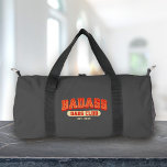 Custom Badass Dad Club Retro Cool Trendy Fun Duffle Bag<br><div class="desc">Join the Badass Dad Club with this cool duffle bag! Trendy retro design for a fun Father's Day gift. Cheers to awesome dads!</div>