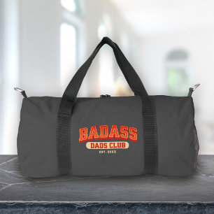 Custom Badass Dad Club Retro Cool Trendy Fun Duffle Bag