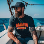 Custom Badass Dad Club Retro Cool Trendy Fun T-Shirt<br><div class="desc">Join the Badass Dad Club with this cool shirt! Trendy retro design for a fun Father's Day gift. Cheers to awesome dads!</div>
