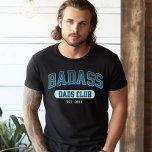 Custom Badass Dad Club Retro Cool Trendy Fun T-Shirt<br><div class="desc">Join the Badass Dad Club with this cool shirt! Trendy retro design for a fun Father's Day gift. Cheers to awesome dads!</div>