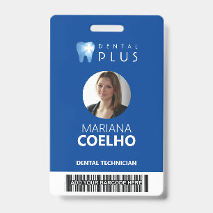 Custom Badge - Logo, Photo, Name and Barcode ID Badge