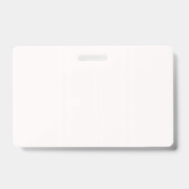 Custom Badge, Orientation: Horizontal, Attachment: ID Badge (Front)