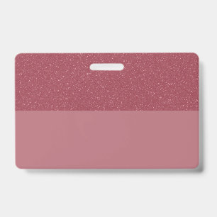 Custom Badge – Rose Gold Glitter Top ID Badge