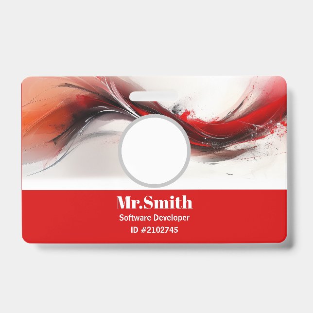 Custom Badges Business Card ID Badge (Front)