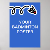 Custom badminton poster print