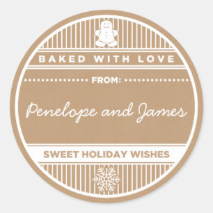 Custom Baked With Love Stickers