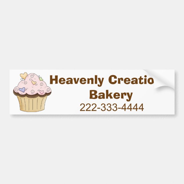 Custom Bakery Bumpsticker Bumper Sticker (Front)
