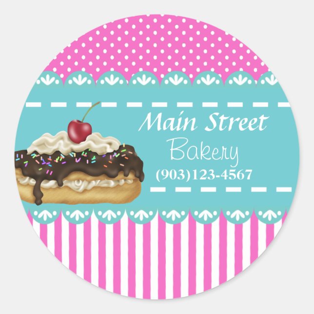 Custom Bakery Business Stickers (Front)