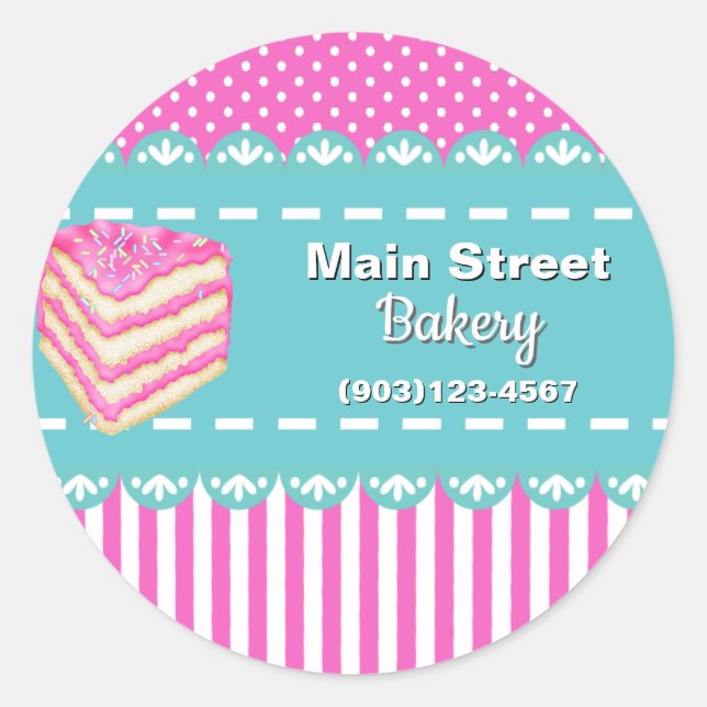 Custom Bakery Business Stickers (Front)