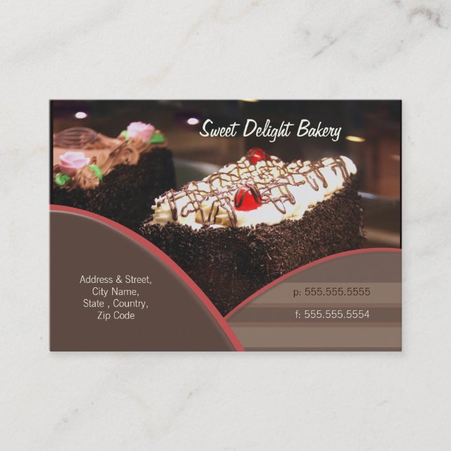 Custom Bakery / Catering Business Card (Front)
