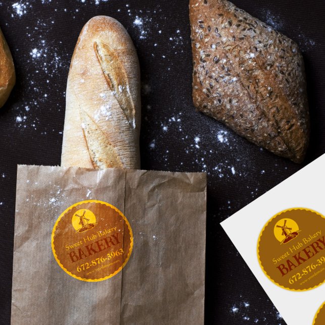 Custom Bakery Editable Label Sticker (Creator Uploaded)