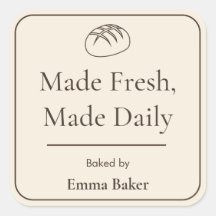 Custom Bakery Fresh Baked Goods Product Label