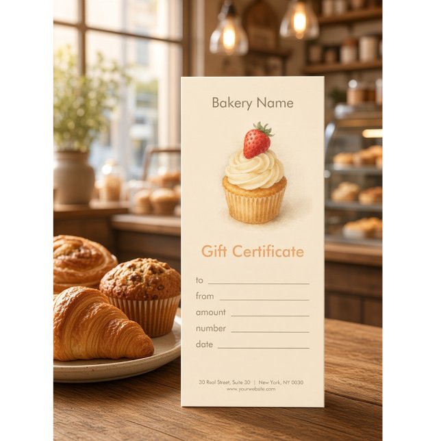 Custom Bakery Gift Certificate  (Creator Uploaded)
