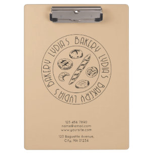 Custom Bakery Logo Clipboard