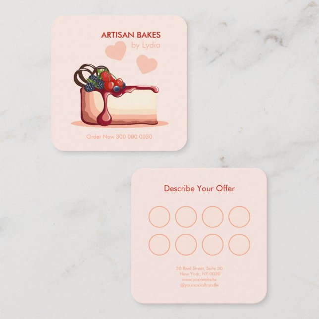 Custom Bakery Loyalty Card (Front/Back)