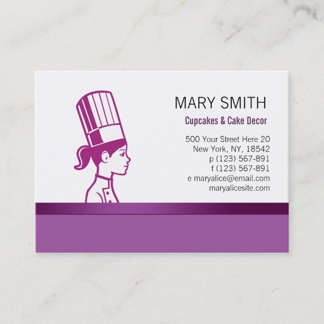 Custom Baking Business Card Professional (Front)