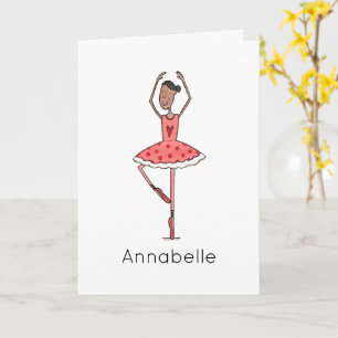 Custom Ballerina Birthday  Card