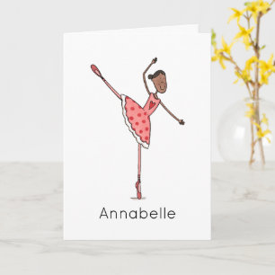 Custom Ballerina Birthday Card