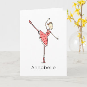 Custom Ballerina Birthday Card