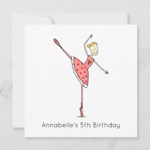Custom Ballerina Birthday Invitation