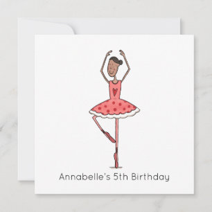 Custom Ballerina Birthday Invitation