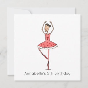 Custom Ballerina Birthday Invitation