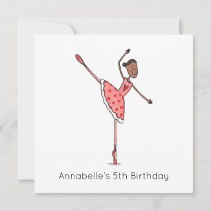 Custom Ballerina Birthday Invitation