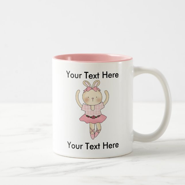 Custom Ballerina Bunny Mug - Customisable (Right)