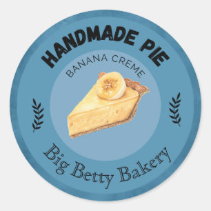 Custom Banana Cream Pie Labels Personalised Bake
