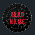 Custom Band Merch Dartboard<br><div class="desc">Size: ProfiledInk Dart Board Bull's-eye! Create the perfect custom dart board. Featuring vibrant colour printing, this regulation size dart board is easily customised with your images, text, and designs for a great gift or the perfect addition to your game room. Made to your exact specifications, this dart board will hit...</div>