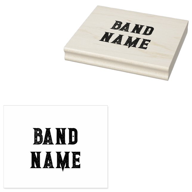 Custom Band Merch Rubber Stamp (Stamped)