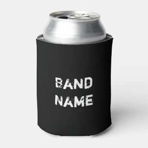 Custom Band Name Black & White Can Cooler