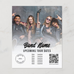 Custom Band Photo Logo QR Code Gigs Tour Dates Flyer