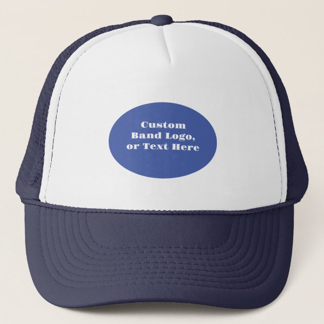Custom Band Trucker Hat - Logo Baseball Cap (Front)