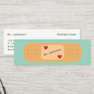 Custom Bandaid Patch Medical Professionals Mini Business Card