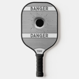 Custom Banger Danger Silver Personalised Pickleball Paddle